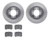 6502-56010 Brake Rotors w/5000 Advanced Brake Pads Kit, 1988-1994 Ford/Lincoln/Mercury/Mazda, Position: Front - image 1