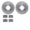 6502-56016 Brake Rotors w/5000 Advanced Brake Pads Kit, 1986-1994 Ford/Lincoln/Mercury/Mazda, Position: Front - image 1