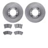6502-56017 Brake Rotors w/5000 Advanced Brake Pads Kit, 1987-1989 Ford/Lincoln/Mercury/Mazda, Position: Front - image 1