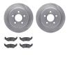 6502-56047 Brake Rotors w/5000 Advanced Brake Pads Kit, 1991-1995 Ford/Lincoln/Mercury/Mazda, Position: Rear - image 1