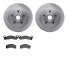 6502-56052 Brake Rotors w/5000 Advanced Brake Pads Kit, 1990-1991 Ford/Lincoln/Mercury/Mazda, Position: Front - image 1