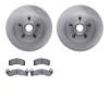 6502-56053 Brake Rotors w/5000 Advanced Brake Pads Kit, 1990-1991 Ford/Lincoln/Mercury/Mazda, Position: Front - image 1