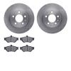 6502-56058 Brake Rotors w/5000 Advanced Brake Pads Kit, 1995-1997 Ford/Lincoln/Mercury/Mazda, Position: Front - image 1