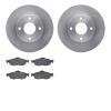 6502-56061 Brake Rotors w/5000 Advanced Brake Pads Kit, 1995-2002 Ford/Lincoln/Mercury/Mazda, Position: Front - image 1