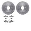 6502-56068 Brake Rotors w/5000 Advanced Brake Pads Kit, 2000-2000 Ford/Lincoln/Mercury/Mazda, Position: Rear - image 1