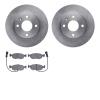 6502-57001 Brake Rotors w/5000 Advanced Brake Pads Kit, 1985-1989 Ford/Lincoln/Mercury/Mazda, Position: Front - image 1