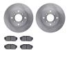 6502-58025 Brake Rotors w/5000 Advanced Brake Pads Kit, 1986-1987 Acura/Honda, Position: Front - image 1