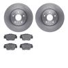 6502-58037 Brake Rotors w/5000 Advanced Brake Pads Kit, 1997-2005 Acura/Honda, Position: Rear - image 1
