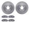 6502-58055 Brake Rotors w/5000 Advanced Brake Pads Kit, 1993-1995 Acura/Honda, Position: Front - image 1