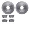 6502-58061 Brake Rotors w/5000 Advanced Brake Pads Kit, 1995-1998 Acura/Honda, Position: Rear - image 1