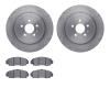 6502-58085 Brake Rotors w/5000 Advanced Brake Pads Kit, 1999-2004 Acura/Honda, Position: Front - image 1