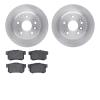 6502-58107 Brake Rotors w/5000 Advanced Brake Pads Kit, 2004-2008 Acura/Honda, Position: Rear - image 1