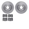 6502-58121 Brake Rotors w/5000 Advanced Brake Pads Kit, 2005-2012 Acura/Honda, Position: Front - image 1