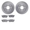 6502-59105 Brake Rotors w/5000 Advanced Brake Pads Kit, 1983-1987 Acura/Honda, Position: Front - image 1