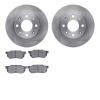 6502-59117 Brake Rotors w/5000 Advanced Brake Pads Kit, 1984-2006 Acura/Honda, Position: Front - image 1