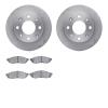 6502-59126 Brake Rotors w/5000 Advanced Brake Pads Kit, 1980-1983 Acura/Honda, Position: Front - image 1
