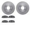 6502-59159 Brake Rotors w/5000 Advanced Brake Pads Kit, 1988-1989 Acura/Honda, Position: Front - image 1