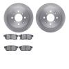 6502-59177 Brake Rotors w/5000 Advanced Brake Pads Kit, 1988-2001 Acura/Honda, Position: Rear - image 1