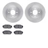6502-59185 Brake Rotors w/5000 Advanced Brake Pads Kit, 1990-1993 Acura/Honda, Position: Front - image 1