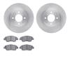 6502-59187 Brake Rotors w/5000 Advanced Brake Pads Kit, 1993-2008 Acura/Honda, Position: Front - image 1