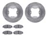 6502-59204 Brake Rotors w/5000 Advanced Brake Pads Kit, 1990-1997 Acura/Honda, Position: Front - image 1