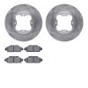 6502-59205 Brake Rotors w/5000 Advanced Brake Pads Kit, 1990-1993 Acura/Honda, Position: Front - image 1