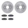 6502-59222 Brake Rotors w/5000 Advanced Brake Pads Kit, 1992-1996 Acura/Honda, Position: Front - image 1