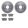 6502-59240 Brake Rotors w/5000 Advanced Brake Pads Kit, 1998-2002 Acura/Honda, Position: Rear - image 1