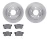6502-59255 Brake Rotors w/5000 Advanced Brake Pads Kit, 2003-2008 Acura/Honda, Position: Rear - image 1