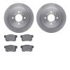 6502-59267 Brake Rotors w/5000 Advanced Brake Pads Kit, 2001-2005 Acura/Honda, Position: Rear - image 1