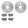 6502-59270 Brake Rotors w/5000 Advanced Brake Pads Kit, Fits Select Acura/Honda, Position: Rear - image 1