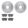6502-59271 Brake Rotors w/5000 Advanced Brake Pads Kit, 2008-2017 Acura/Honda, Position: Rear - image 1