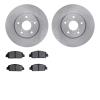 6502-59307 Brake Rotors w/5000 Advanced Brake Pads Kit, Fits Select Acura/Honda, Position: Front - image 1