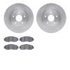 6502-59343 Brake Rotors w/5000 Advanced Brake Pads Kit, 1999-2014 Acura/Honda, Position: Front - image 1