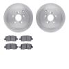 6502-59354 Brake Rotors w/5000 Advanced Brake Pads Kit, 2001-2008 Acura/Honda, Position: Rear - image 1