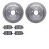 6502-59375 Brake Rotors w/5000 Advanced Brake Pads Kit, 2002-2004 Acura/Honda, Position: Rear - image 1