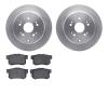 6502-59379 Brake Rotors w/5000 Advanced Brake Pads Kit, 2007-2012 Acura/Honda, Position: Rear - image 1