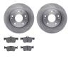 6502-59437 Brake Rotors w/5000 Advanced Brake Pads Kit, Fits Select Acura/Honda, Position: Rear - image 1