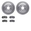 6502-59462 Brake Rotors w/5000 Advanced Brake Pads Kit, Fits Select Acura/Honda, Position: Rear - image 1