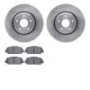 6502-59465 Brake Rotors w/5000 Advanced Brake Pads Kit, Fits Select Acura/Honda, Position: Front - image 1