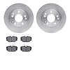 6502-63173 Brake Rotors w/5000 Advanced Brake Pads Kit, 1987-1993 Mercedes-Benz, Position: Front - image 1