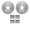 6502-63188 Brake Rotors w/5000 Advanced Brake Pads Kit, 1984-1995 Mercedes-Benz, Position: Rear - image 1