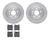 6502-63221 Brake Rotors w/5000 Advanced Brake Pads Kit, 1992-1999 Mercedes-Benz, Position: Rear - image 1