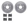 6502-63231 Brake Rotors w/5000 Advanced Brake Pads Kit, 1994-1995 Mercedes-Benz, Position: Rear - image 1