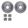 6502-63252 Brake Rotors w/5000 Advanced Brake Pads Kit, 2000-2003 Mercedes-Benz, Position: Rear - image 1