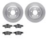 6502-63321 Brake Rotors w/5000 Advanced Brake Pads Kit, 2010-2017 Mercedes-Benz, Position: Rear - image 1