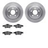 6502-63338 Brake Rotors w/5000 Advanced Brake Pads Kit, 2003-2006 Mercedes-Benz, Position: Rear - image 1