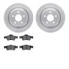 6502-63372 Brake Rotors w/5000 Advanced Brake Pads Kit, 2007-2009 Mercedes-Benz, Position: Rear - image 1