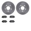 6502-63392 Brake Rotors w/5000 Advanced Brake Pads Kit, 2006-2011 Mercedes-Benz, Position: Rear - image 1