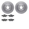 6502-63414 Brake Rotors w/5000 Advanced Brake Pads Kit, 2010-2018 Mercedes-Benz, Position: Rear - image 1